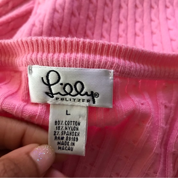 Lilly Pulitzer Pink Button-Up Cardigan - Picture 4 of 4